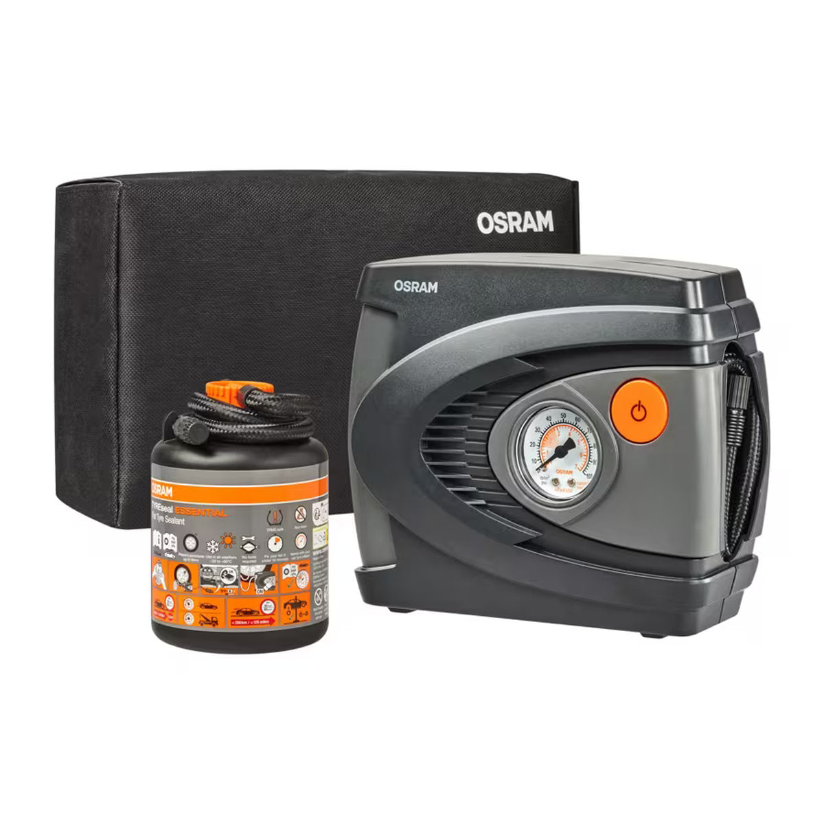 KIT ANTI-CREVAISON COMPRESSEUR + BOUTEILLE AUTOMATIQUE 450ML OSRAM