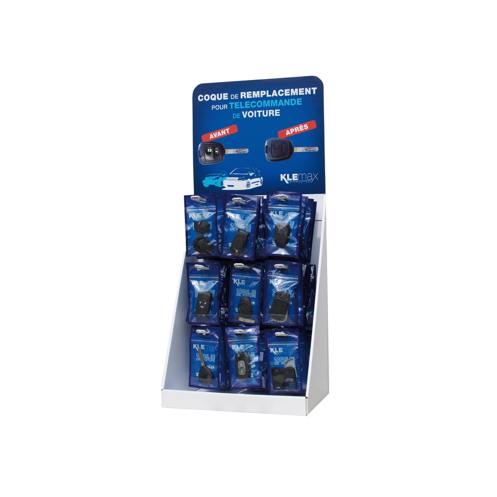 PRESENTOIR CARTON 9 BROCHES 18 COQUES CLE PSA20 PSA21 PSA23 PSA24B PSA2087 PSA3087 REN14 REN20 REN22