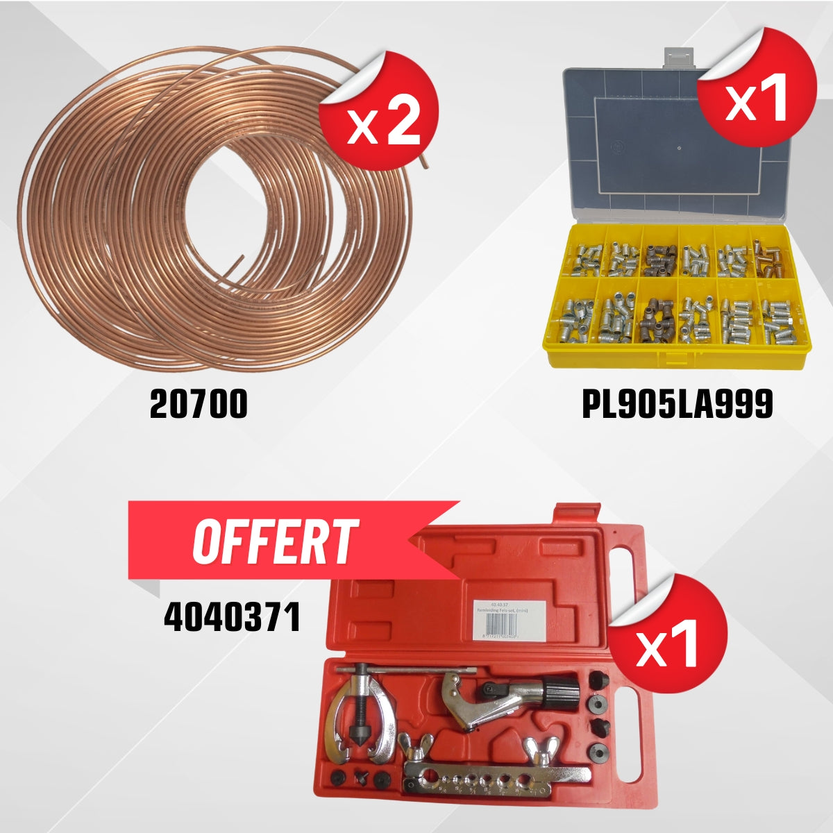 PACK CUIVRE 20700 x2 + PL9050999 x1 + 4040371 x1 (OFFERT)