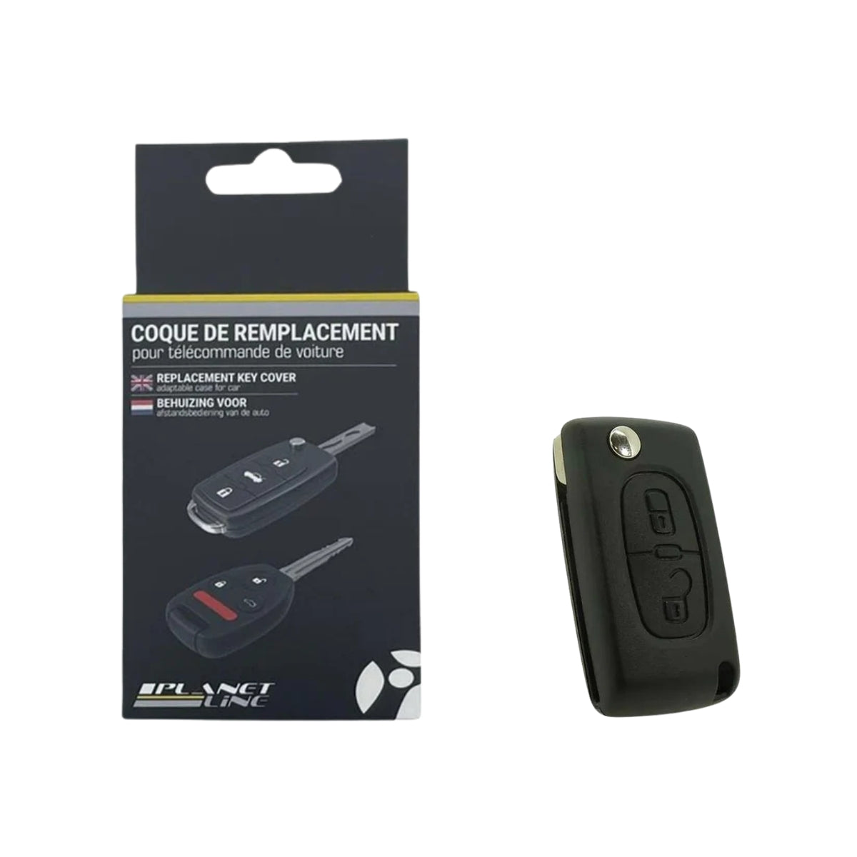 COQUE CLE ADAPTABLE POUR PEUGEOT CE0536 2 BOUTONS  KEYSKAR