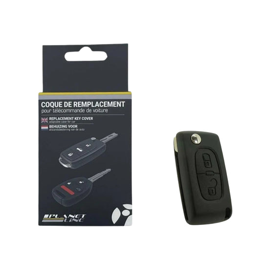COQUE CLE ADAPTABLE POUR PEUGEOT CE0536 2 BOUTONS  KEYSKAR