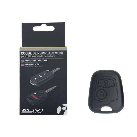 COQUE CLE ADAPTABLE POUR PEUGEOT 2 BOUTONS LAME FRAISEE KEYSKAR