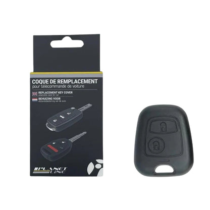 COQUE CLE ADAPTABLE POUR PEUGEOT 2 BOUTONS CLE CROIX KEYSKAR