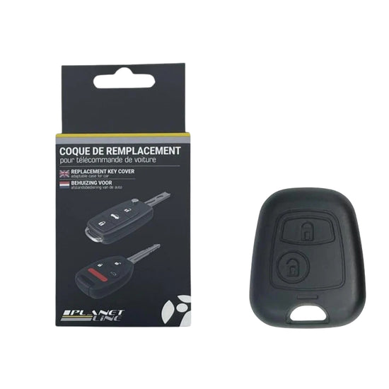 COQUE CLE ADAPTABLE POUR PEUGEOT 2 BOUTONS LAME CRANTEE KEYSKAR