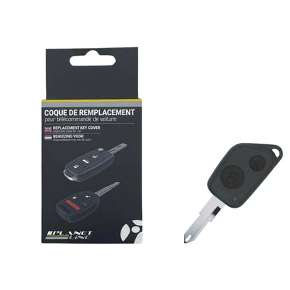 COQUE CLE ADAPTABLE POUR PSA 2 BOUTONS LAME CRANTEE KEYSKAR