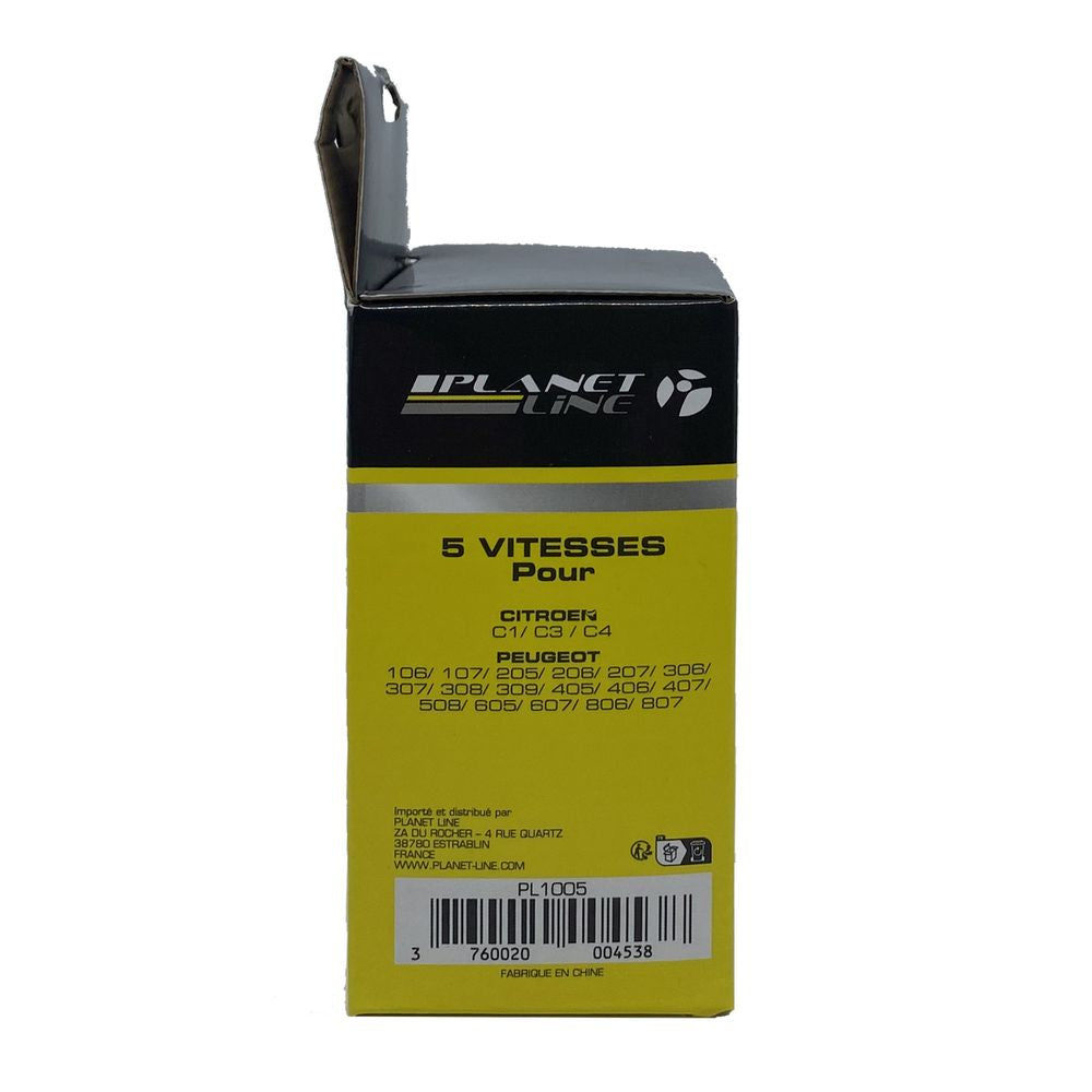 Pommeau De Levier Vitesse 5 Vitesses Noir Chromé - Compatible Peugeot 106-308 Et Citroën Saxo-C4 - Plastique Résistant - Look Sport
