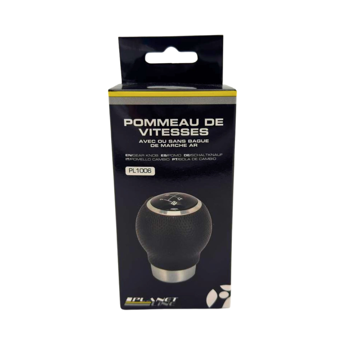 POMMEAU CUIR NOIR ROND BAGUE MARCHE AR + 3 PASTILLES DE VITESSES