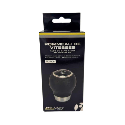 POMMEAU CUIR NOIR ROND BAGUE MARCHE AR + 3 PASTILLES DE VITESSES