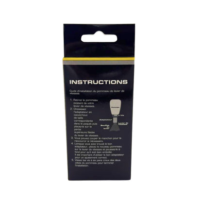 POMMEAU CUIR NOIR ROND BAGUE MARCHE AR + 3 PASTILLES DE VITESSES