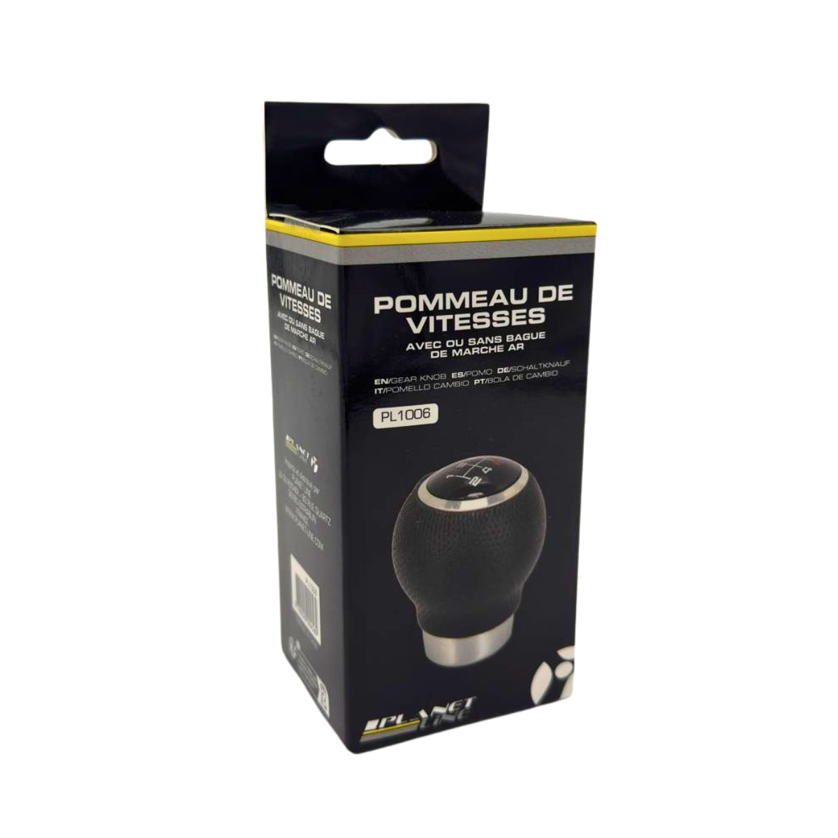 POMMEAU CUIR NOIR ROND BAGUE MARCHE AR + 3 PASTILLES DE VITESSES