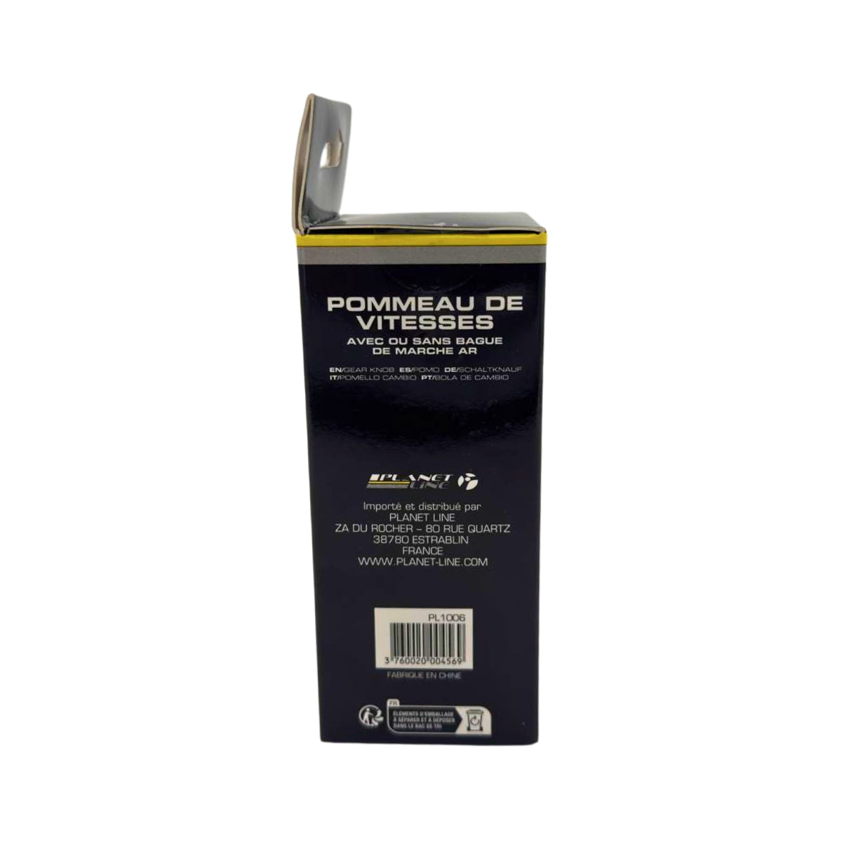 POMMEAU CUIR NOIR ROND BAGUE MARCHE AR + 3 PASTILLES DE VITESSES