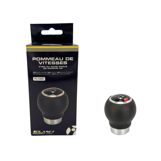 POMMEAU CUIR NOIR ROND BAGUE MARCHE AR + 3 PASTILLES DE VITESSES