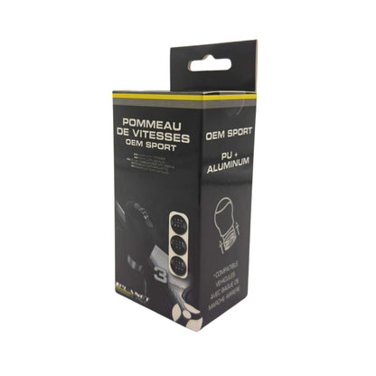 POMMEAU CUIR NOIR BAGUE MARCHE AR + 3 PASTILLES DE VITESSES
