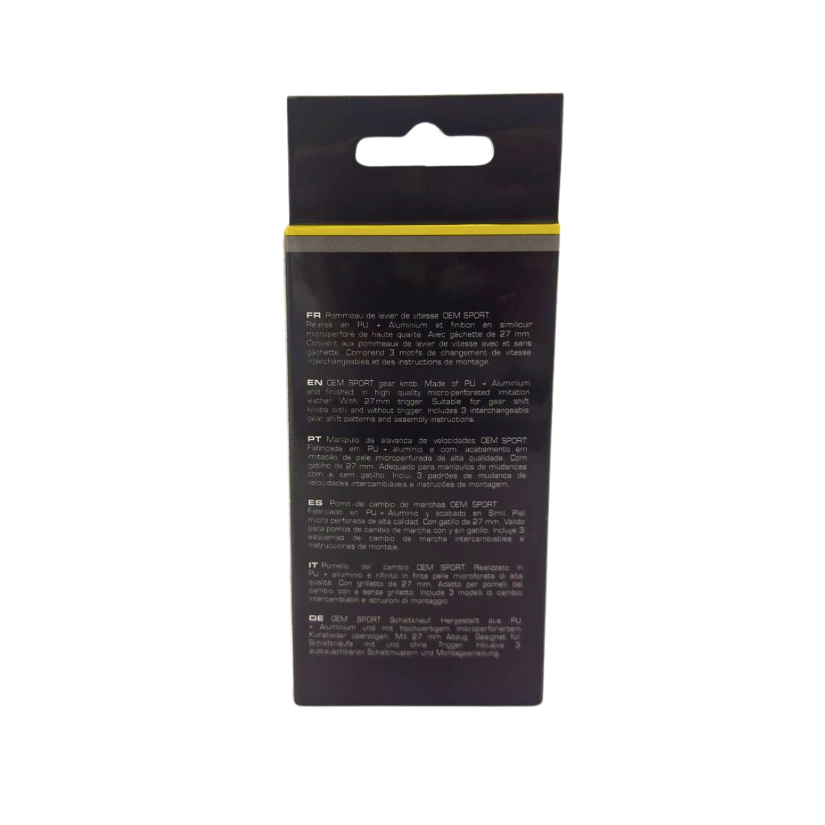 POMMEAU CUIR NOIR BAGUE MARCHE AR + 3 PASTILLES DE VITESSES