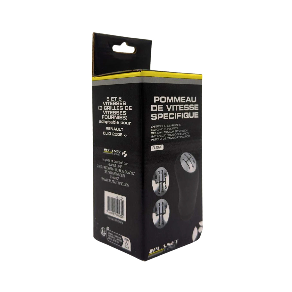 POMMEAU ADAPTABLE POUR RENAULT CLIO APRES 2006 (5/6 VITESSES)