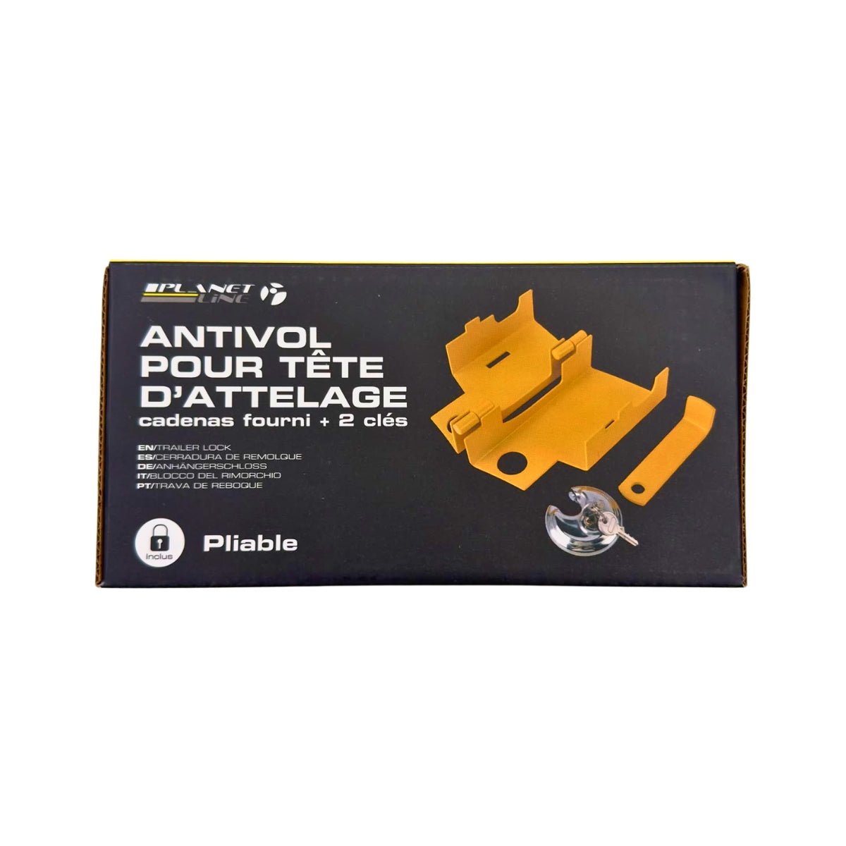 ANTIVOL REMORQUE POUR TETE D'ATTELAGE (AVEC LE CADENAS)