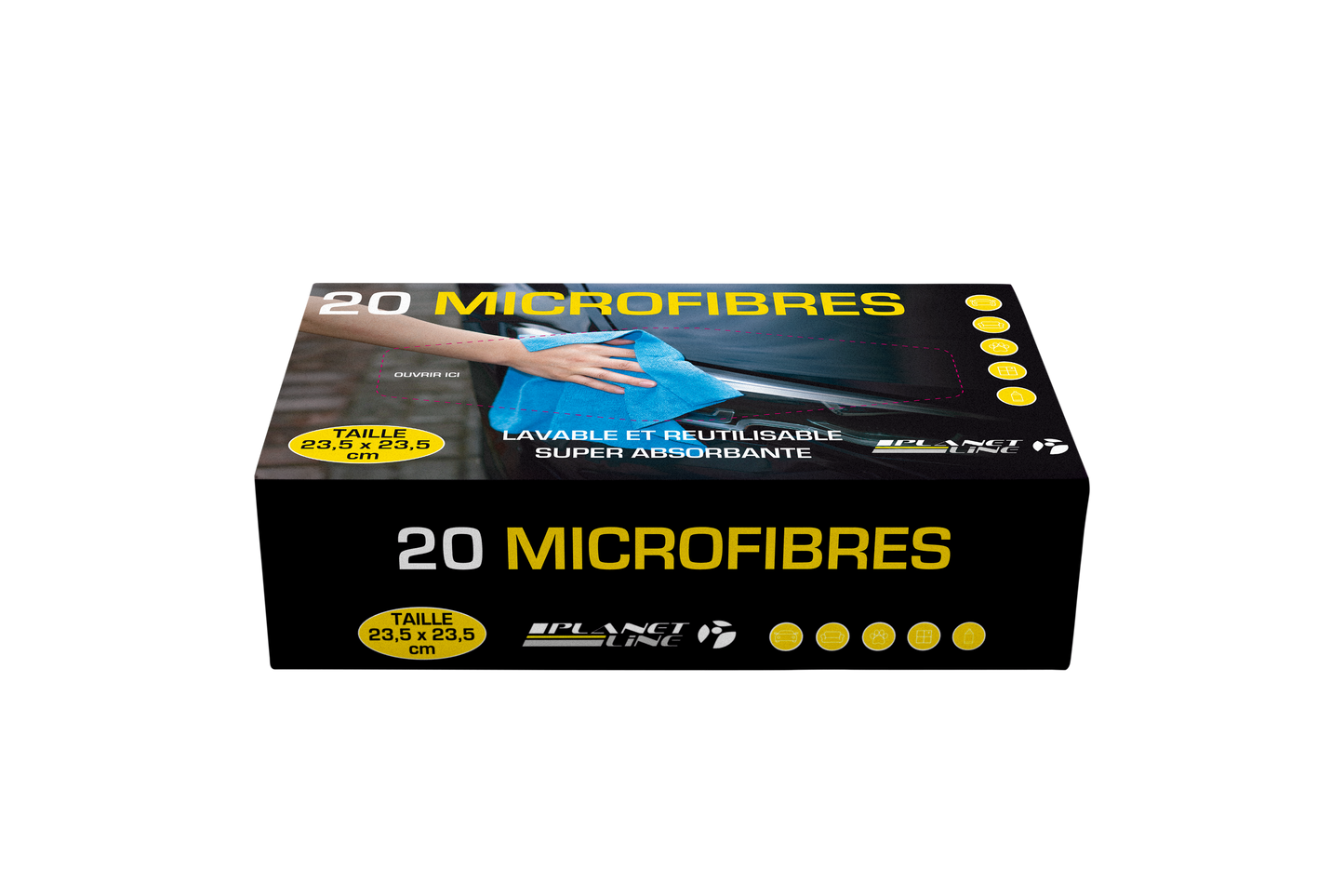BOITE DEVIDOIR 20 MICROFIBRES 23,5X23,5CM