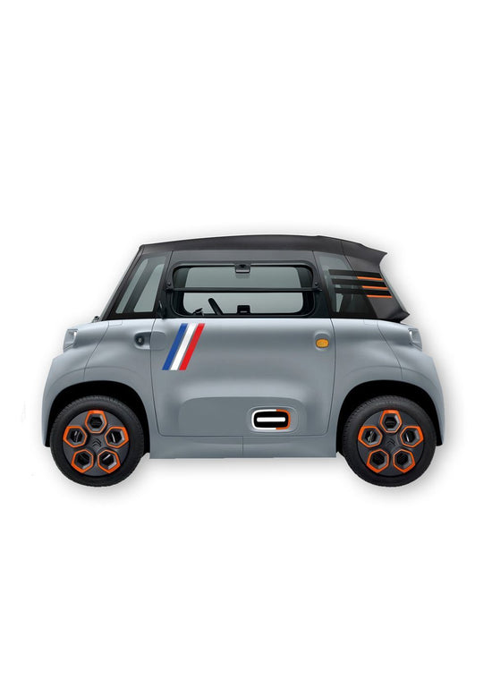KIT AUTOCOLLANTS DECO AMI "FRANCE" (2 COTES) POUR VOITURE SANS PERMIS ABS