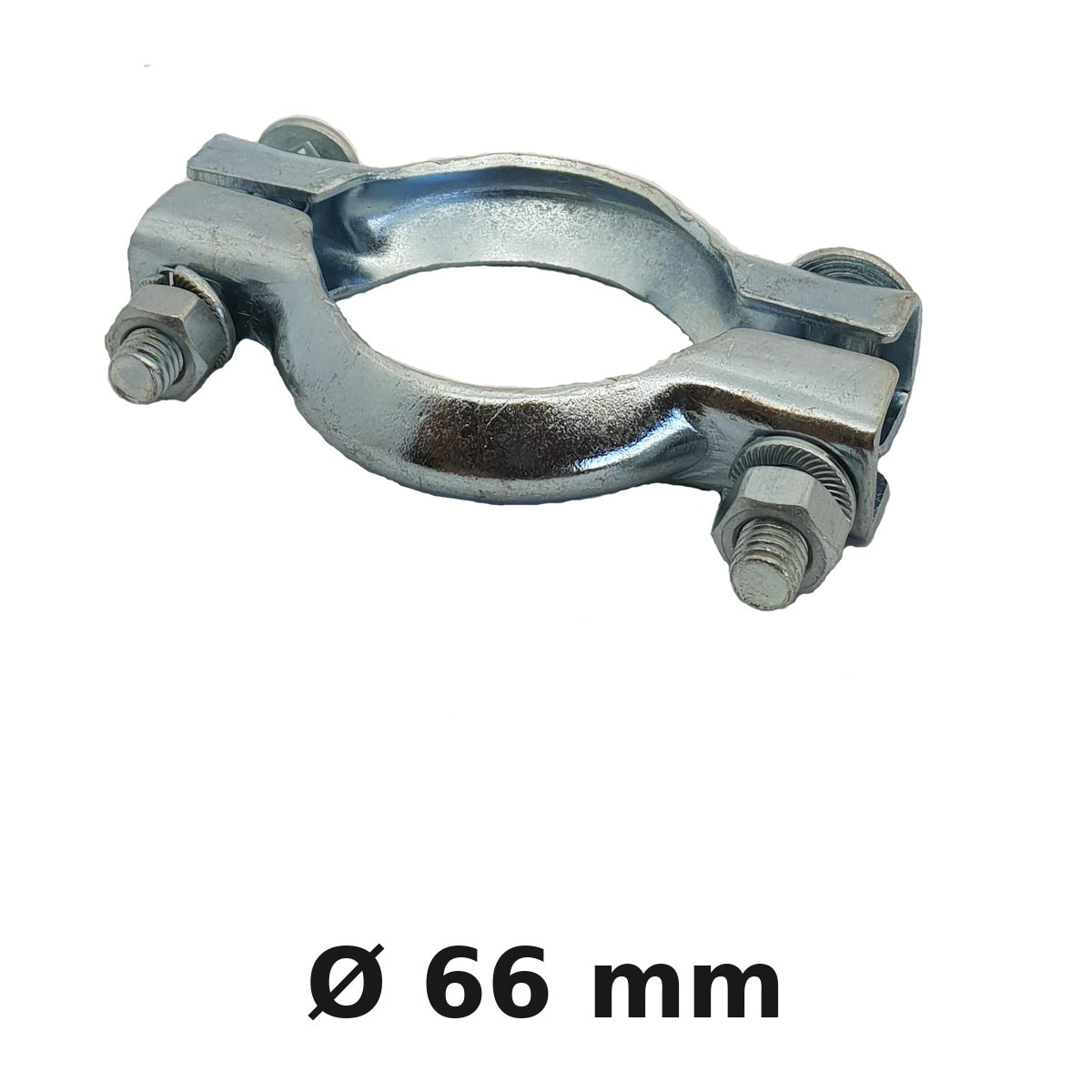 BRIDE D'ECHAPPEMENT Ø66 INOX/BLISTER 1 PIECE