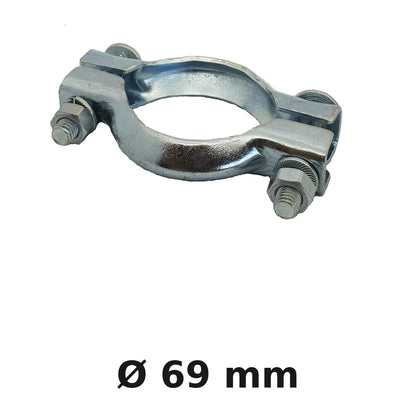 BRIDE  D'ECHAPPEMENT Ø69 INOX/ BLISTER 1 PIECE