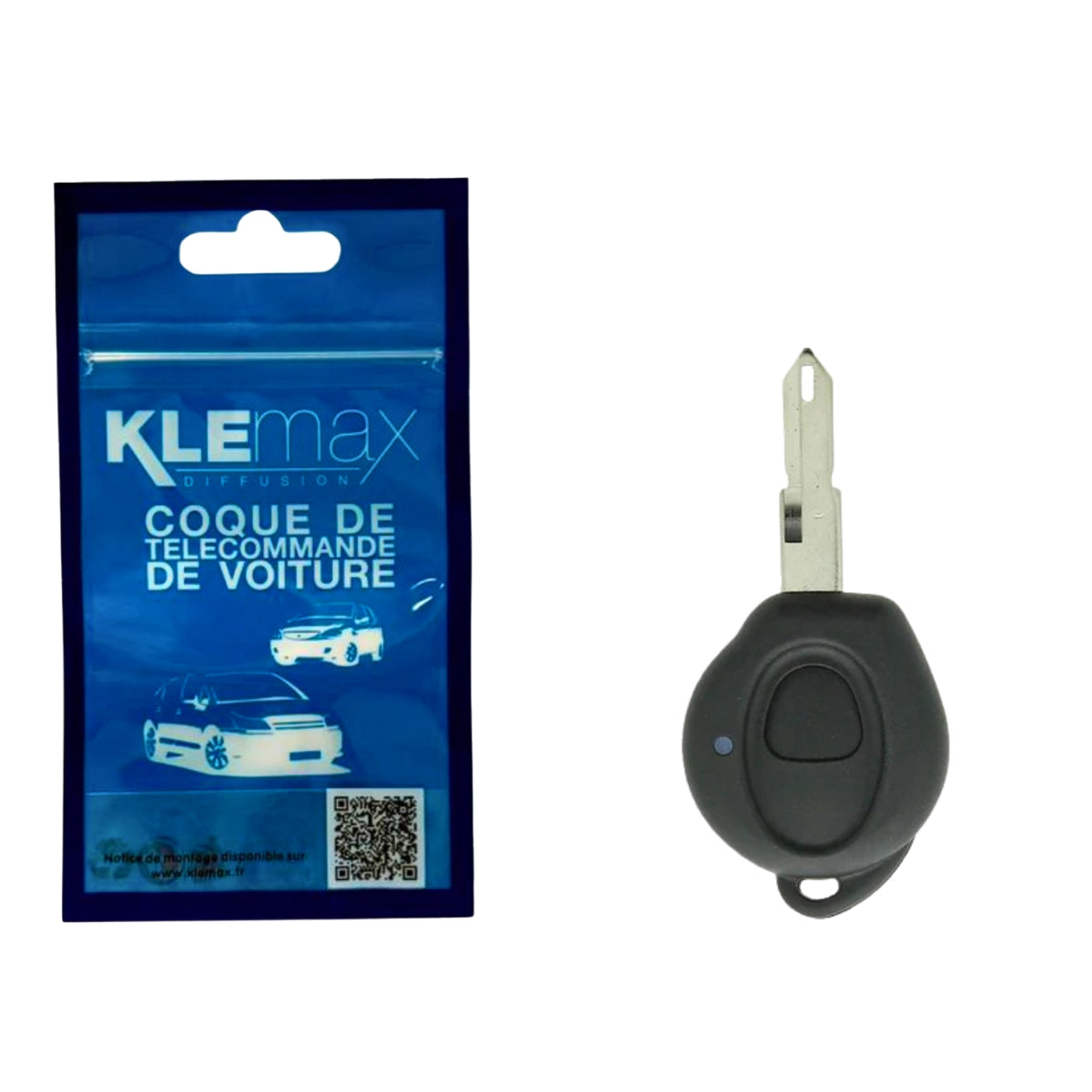 COQUE CLE ADAPTABLE PSA 1 BOUTON LAME CRANTEE FIXE