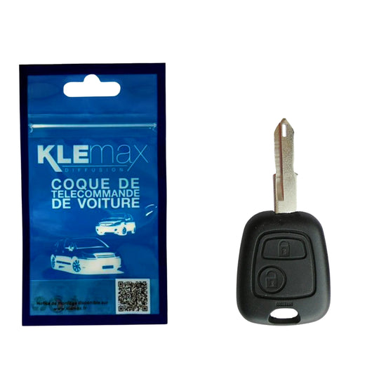 COQUE CLE ADAPTABLE PSA 2 BOUTONS  LAME CRANTEE FIXE