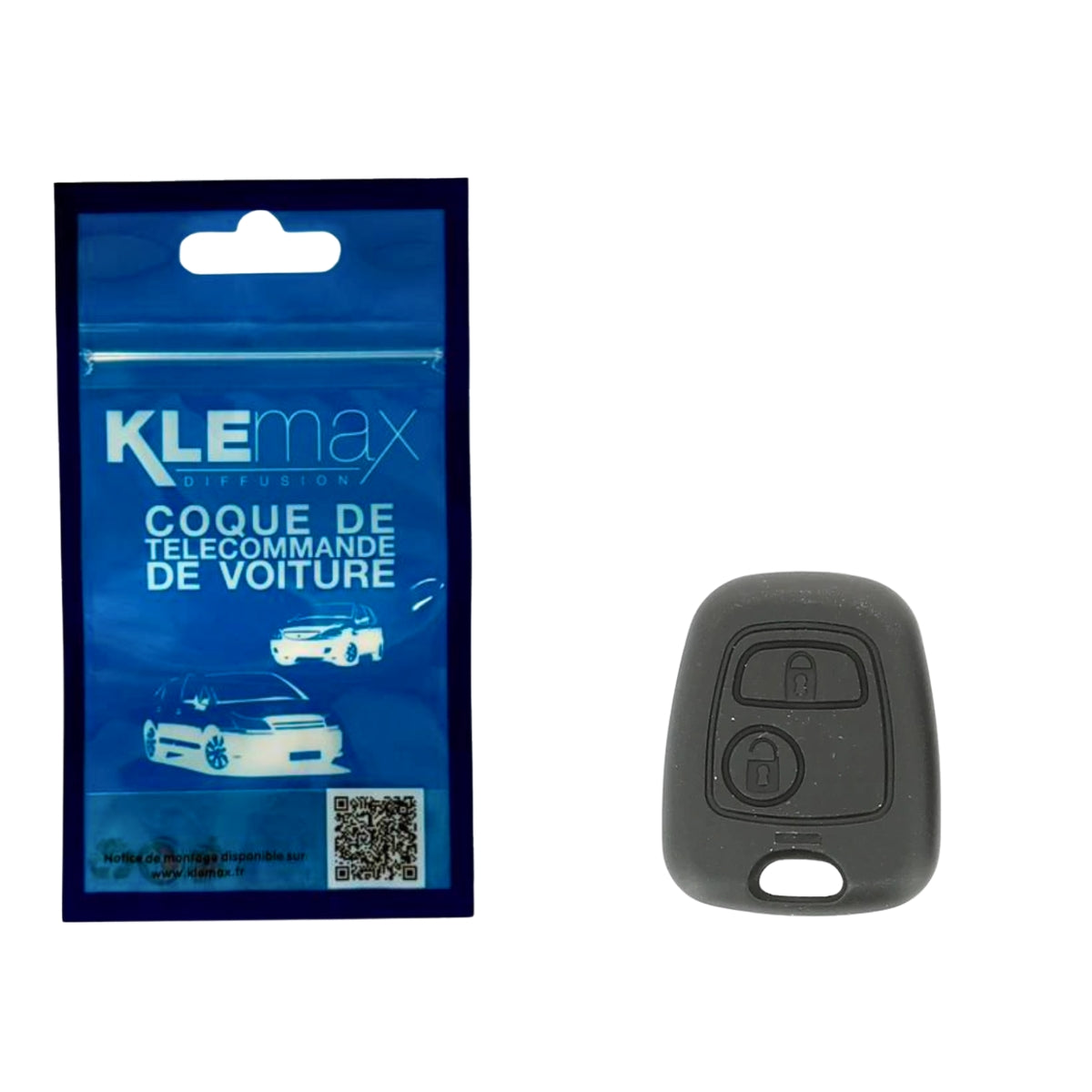 COQUE CLE ADAPTABLE PSA 2 BOUTONS LAME FRAISEE FIXE 8MM