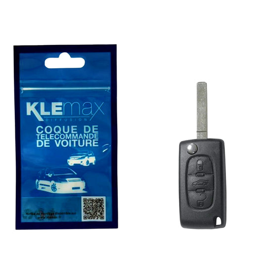 COQUE CLE ADAPTABLE PSA 3 BOUTONS LAME FRAISEE RETRACTABLE 7MM