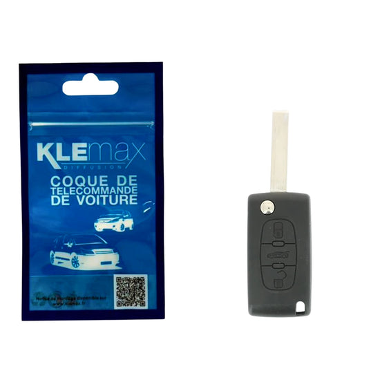 COQUE CLE ADAPTABLE PSA 3 BOUTONS LAME FRAISEE RETRACTABLE 8MM