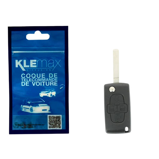 COQUE CLE ADAPTABLE PSA 4 BOUTONS LAME FRAISEE RETRACTABLE 7MM