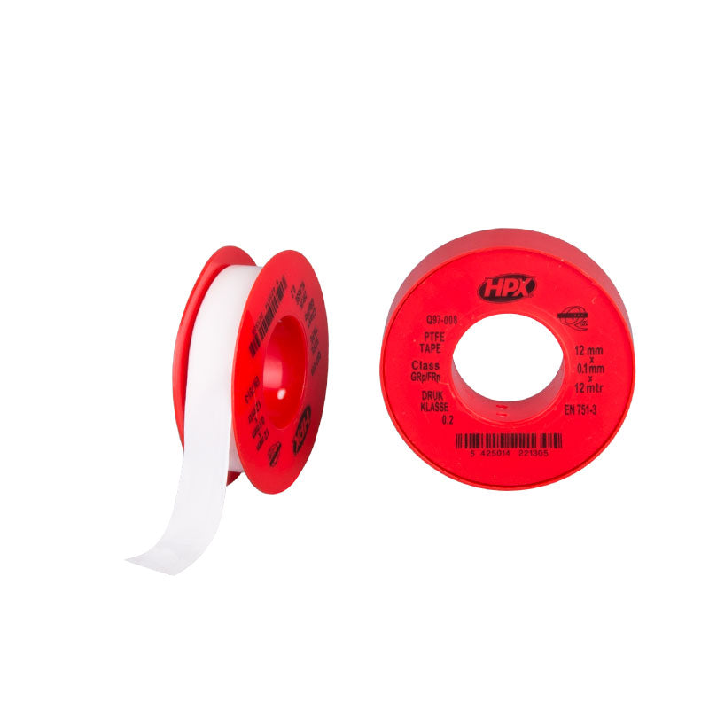 RUBAN PTFE D'ÉTANCHÉITÉ DE GAZ - BLANC 12MM X 12M SOUS BLISTER HPX