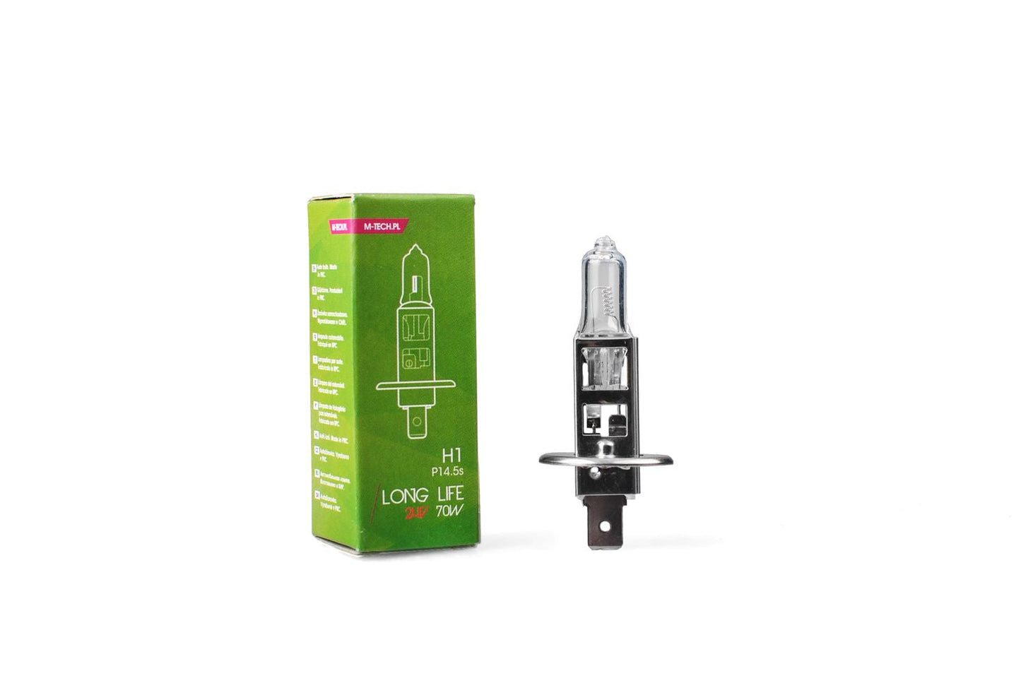 AMPOULE HALOGENE H1 P14.5S 24V 70W LONG LIFE (BOITE) X1 MTECH