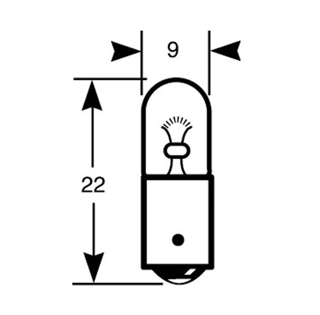 1 AMPOULE 12V 4W MCC BA9S (BOITE) (POUR BU180) RING