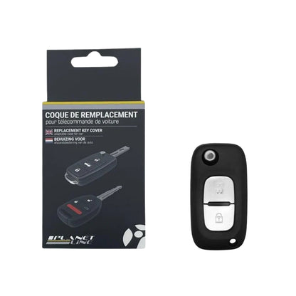 COQUE CLE ADAPTABLE POUR RENAULT 2 BOUTONS LAME FRAISEE KEYSKAR