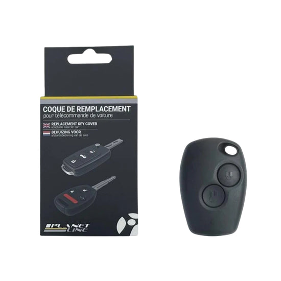 COQUE CLE ADAPTABLE POUR RENAULT 2 BOUTONS LAME CRANTEE KEYSKAR