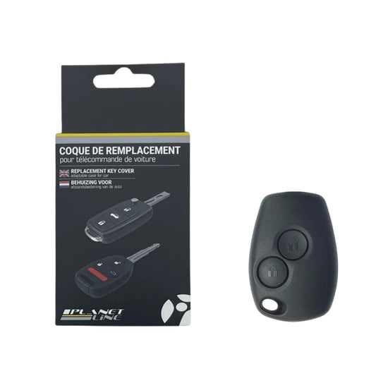 COQUE CLE ADAPTABLE POUR RENAULT 2 BOUTONS  LAME FRAISEE KEYSKAR