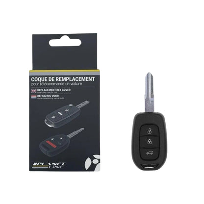 COQUE CLE ADAPTABLE POUR RENAULT 3 BOUTONS CRANTEE (FAIT AUSSI RE352) KEYSKAR