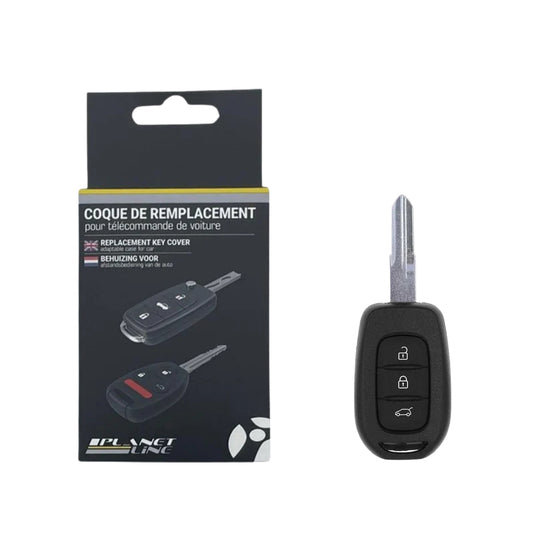 COQUE CLE ADAPTABLE POUR RENAULT 3 BOUTONS CRANTEE (FAIT AUSSI RE352) KEYSKAR