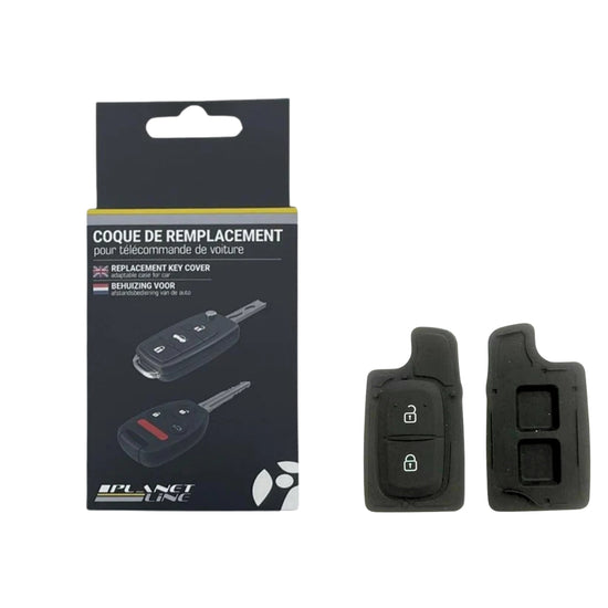 BOUTONS CAOUTCHOUC ADAPTABLES POUR DACIA/ RENAULT 2 BOUTONS CLE RETRACTABLE