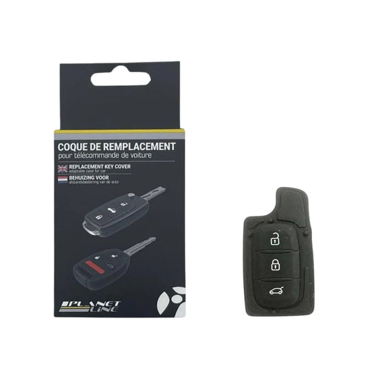 BOUTONS CAOUTCHOUC ADAPTABLES POUR DACIA/ RENAULT 3 BOUTONS CLE RETRACTABLE