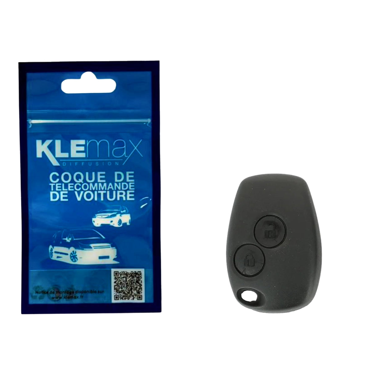COQUE CLE ADAPTABLE RENAULT 2 BOUTONS LAME FRAISEE FIXE 7MM