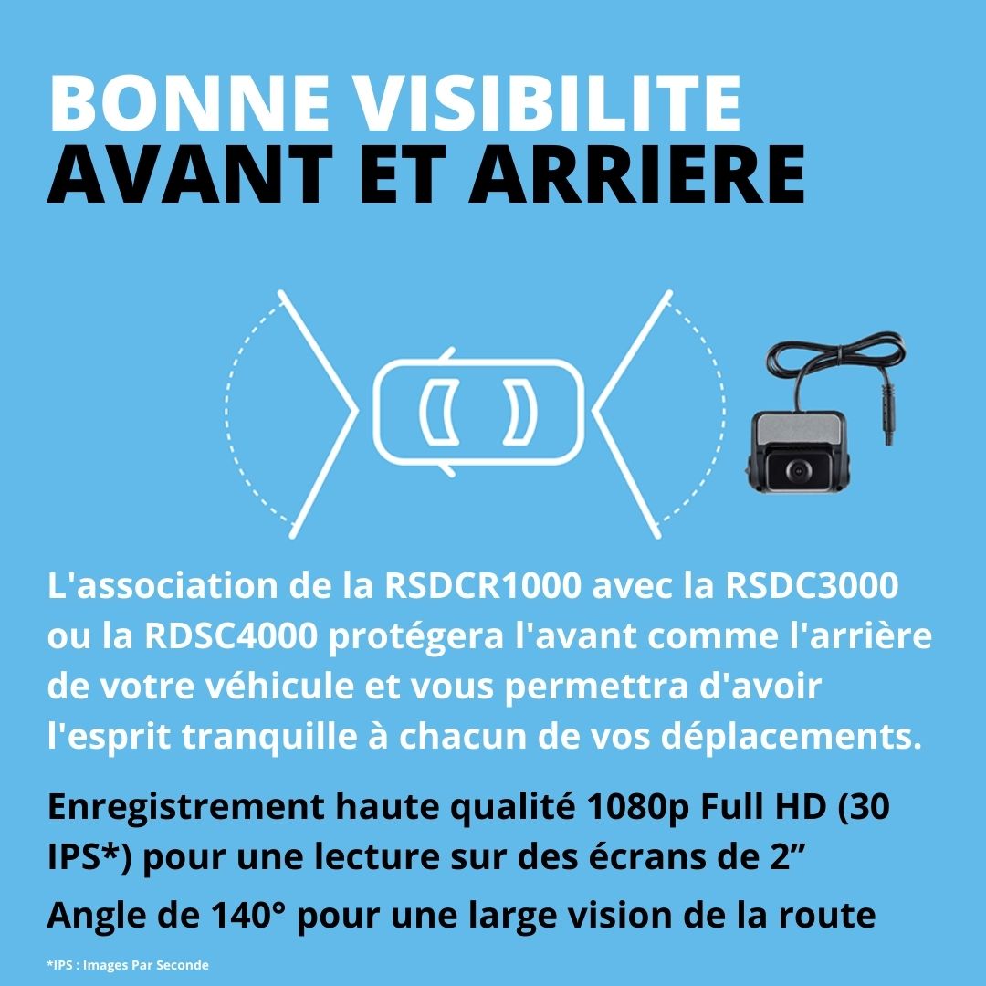 CAMERA DE BORD ARRIERE SMART DASH CAM 1000 RING