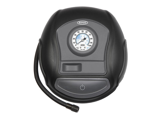 COMPRESSEUR D'AIR ANALOGIQUE 12V RING (PACKAGING FRANCAIS)