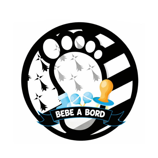 ADHESIF PRE DECOUPE "BEBE A BORD - BRETAGNE" X1