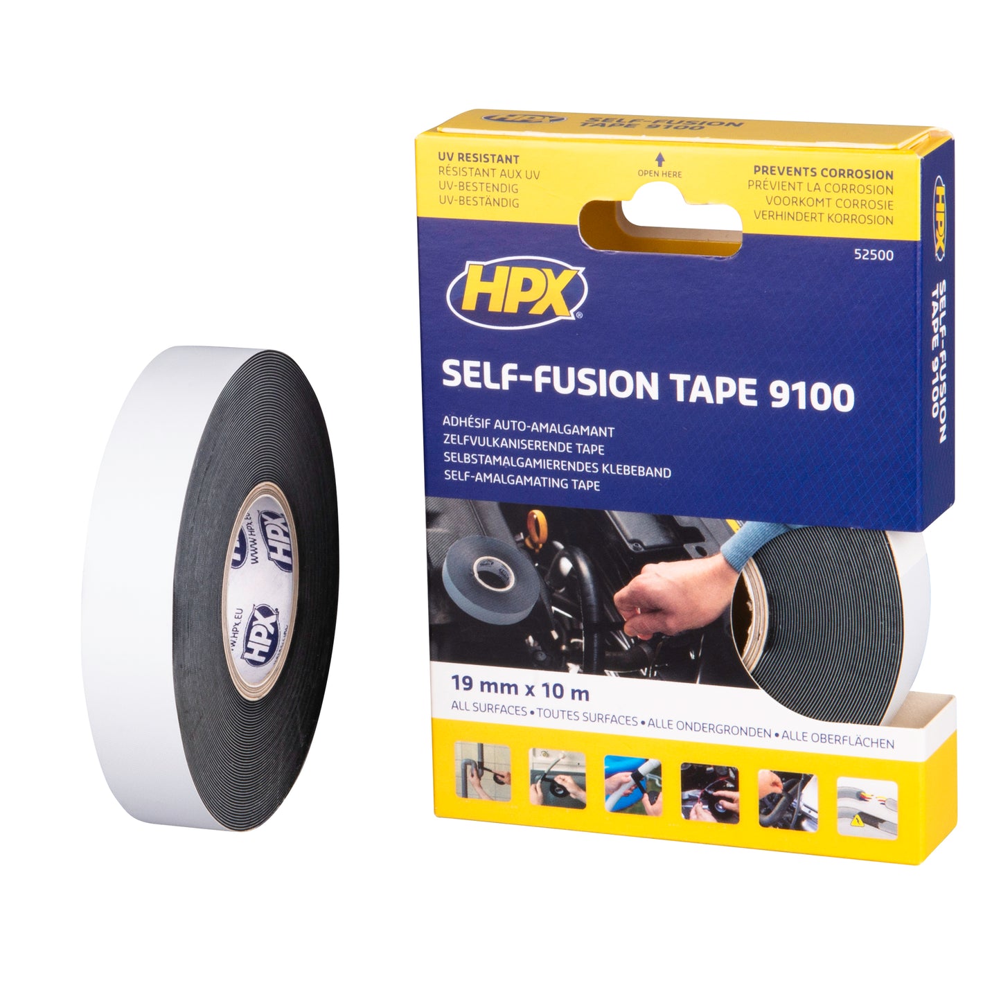 RUBAN VULCANISANT - NOIR 19MM X 10M HPX