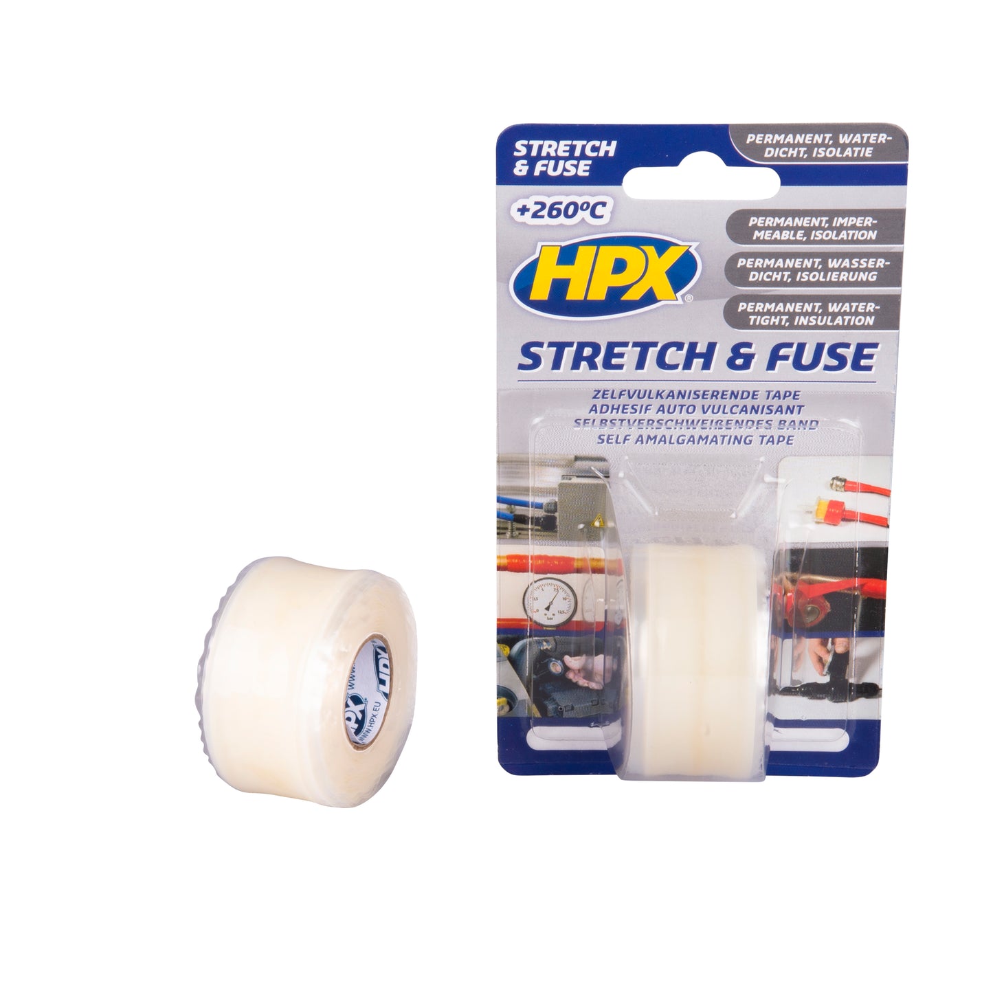 RUBAN VULCANISANT STRETCH & FUSE - TRANSPARENT 25MM X 3M HPX