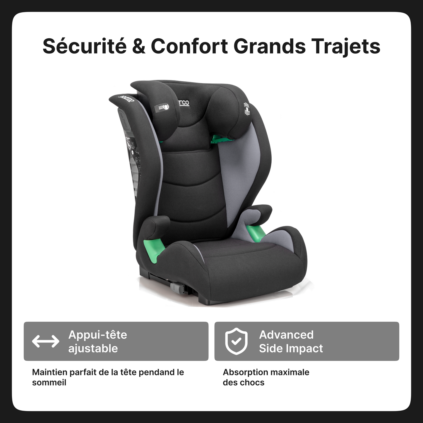 SIEGE ENFANT SPARCO 100-150CM ECE R129/03 ISOFIX