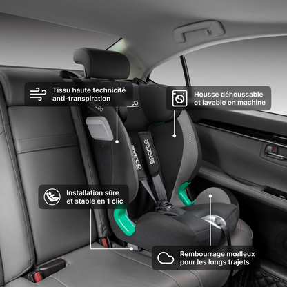 SIEGE ENFANT ISOFIX SPARCO 76-150CM ECE R129