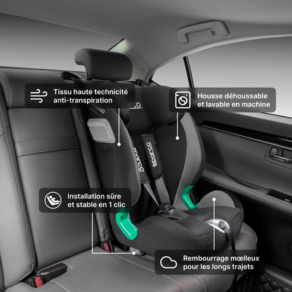 SIEGE ENFANT ISOFIX SPARCO 76-150CM ECE R129