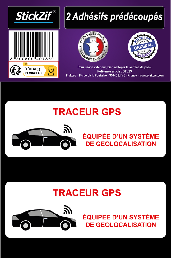 AUTOCOLLANT "TRACEUR GPS" X 2
